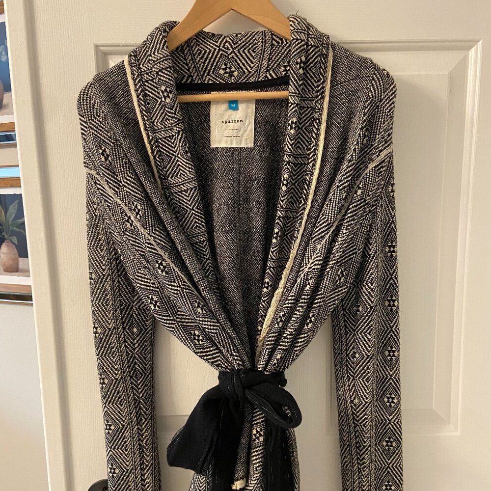 Anthropologie Sparrow Tie Waist Cardigan Blazer